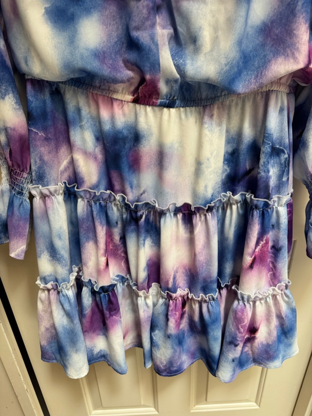 Johnston & Murphy Watercolor Tiered Long Sleeve Dress - Picture 7 of 11
